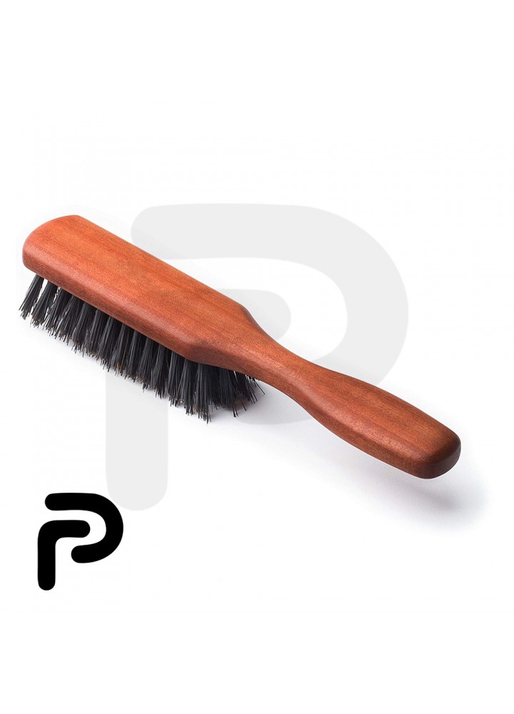 Boar Bristle Beard and Mustache Brush with Handle for Untangling Beard Hairs